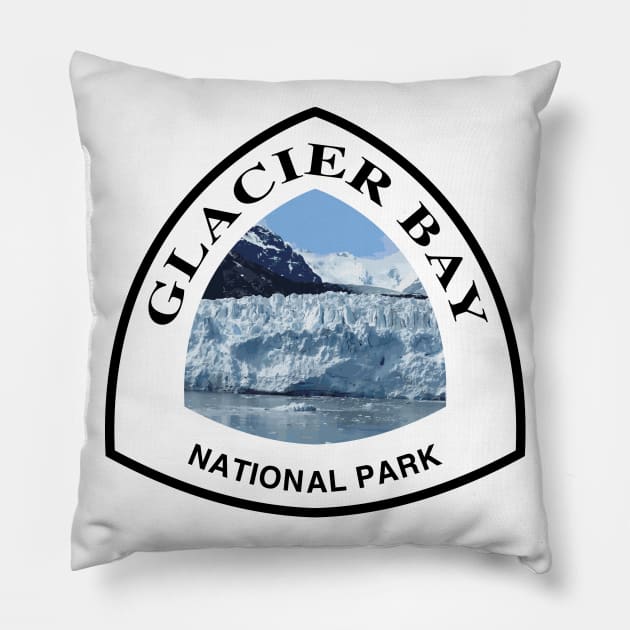 Glacier Bay National Park & National Preserve shield Pillow by nylebuss