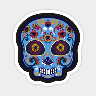 Calavera azul pink Magnet