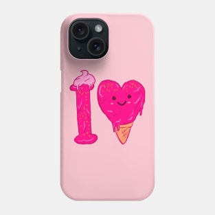 Cute Love Ice Cream Kawaii Phone Case