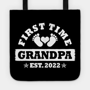 First Time Grandpa Est 2022 Funny New Grandpa Gift Tote