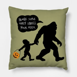 Baby Bigfoot, Smell My Feet Halloween Pillow