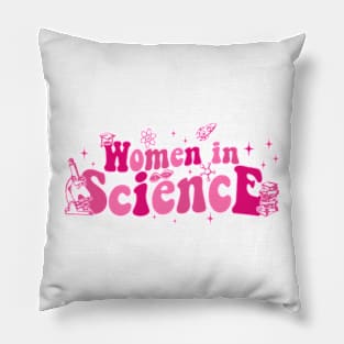 Retro Women In Science, Science Teacher, Cool Science (2 Sided) Pillow