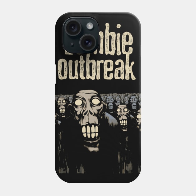 Zombie Outbreak Abstract Illustration Phone Case by asokabudaya