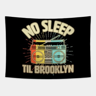 Retro No Sleep Till Brooklyn Tapestry