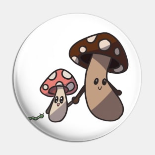 Mushroom Family Pin