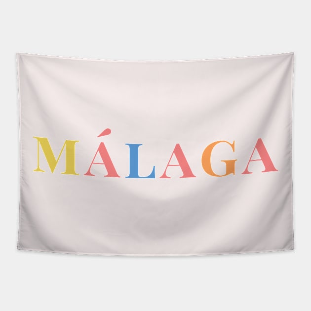 Málaga Spain Pastel Summer Tapestry by yourstruly