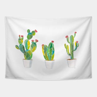 Three blooming cactus Tapestry