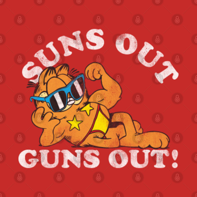 Suns Out, Guns Out - Garfield - Phone Case