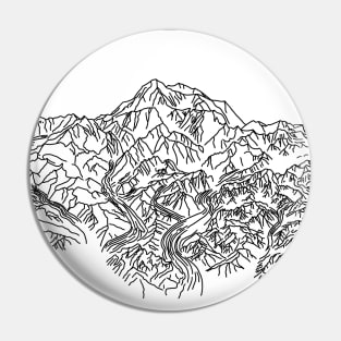 Denali Line Drawing Pin