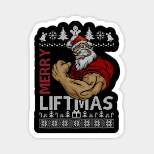 Merry Liftmas Ugly Christmas Gym Workout Gift Mens 2 Magnet