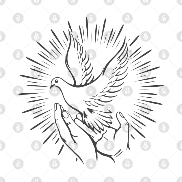 Hands Released White Dove by devaleta