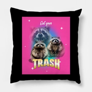 Trash Panda Funny Raccoon Tee Pillow