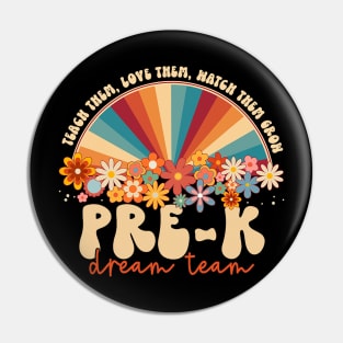 Prek Dream Team  Rainbow Back To School Teacher Pin