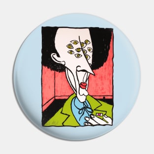 Portrait of Kilgore Trout Pin