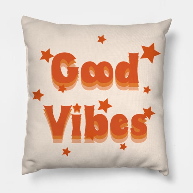 Good Vibes Pillow by Vintage Dream