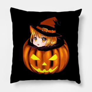 Witch Halloween Pumpkin Pillow