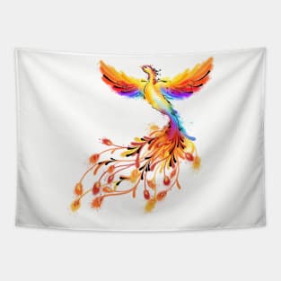 Watercolor Phoenix Tapestry