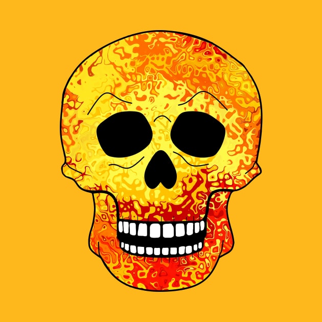 ORANGE Skull by SartorisArt1