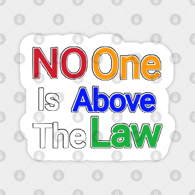 No One Is Above The Law - Front Magnet by SubversiveWare