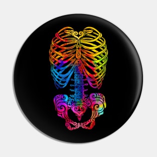 Swirly Bones (color) Pin