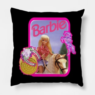 Y2k aesthetics horse bgirl water color Pillow