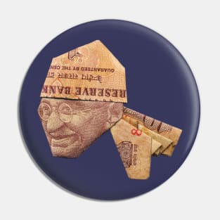 Gandhi / Money Origami Pin