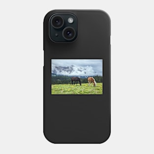 Horses in the Mountain Phone Case