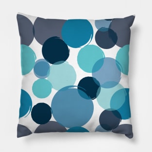 Blue Circles Seamless Pattern 039#002 Pillow