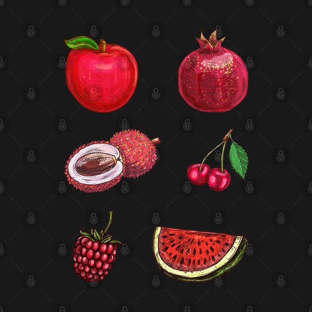 Pack of Fruits Stickers by gronly