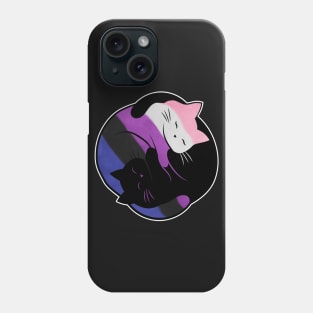 Genderfluid Yin Yang Cat Phone Case