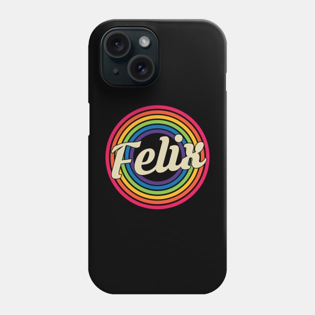 Felix - Retro Rainbow Style Phone Case by MaydenArt