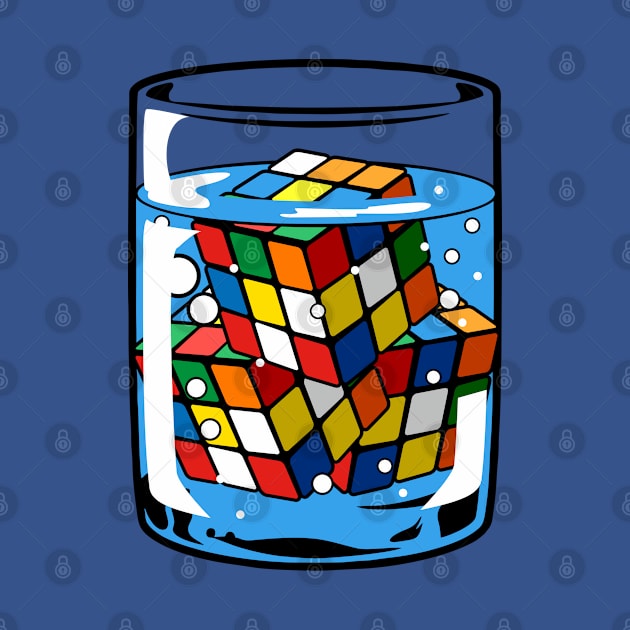 Rubik in glass illustration by Mako Design 