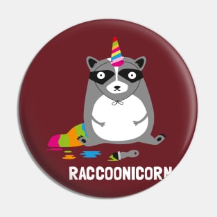 Raccoonicorn - Unicorn Costume Raccoon Pin