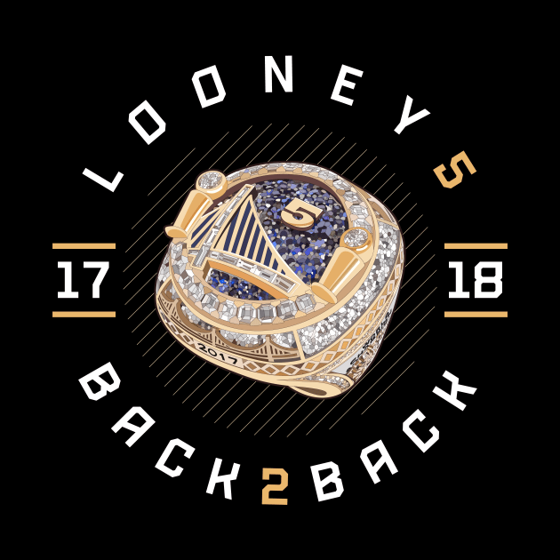 Kevon Looney 5 Back 2 Back Championship Ring 2017-18 by teeleoshirts