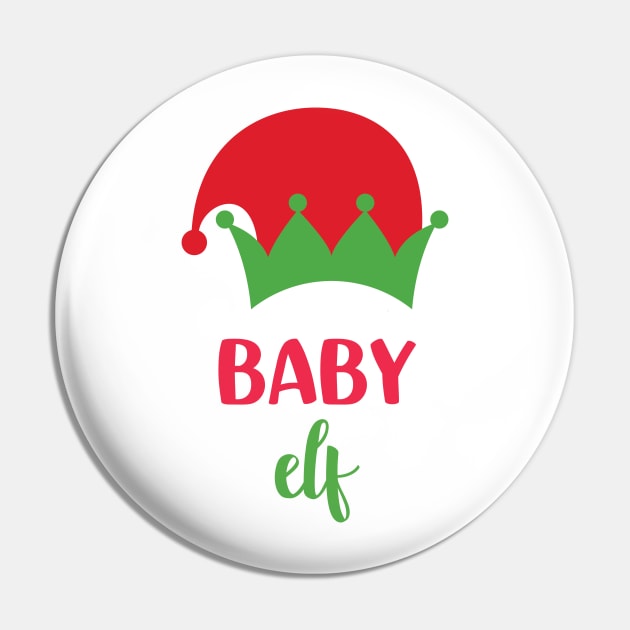 Baby Elf - Fun Family Christmas Design Pin by CoastalDesignStudios