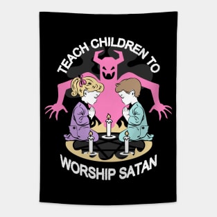 Teach Children to Worship Satan Tapestry