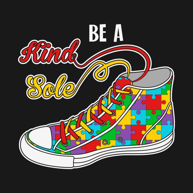 Kind Sole Puzzle Piece Sneaker Autism Awareness Gift for Birthday, Mother's Day, Thanksgiving, Christmas by skstring