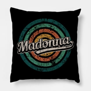 Madonna // Retro Circle Crack Vintage Pillow