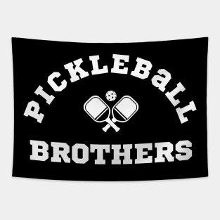 Pickleball BOTHERS,  paddle ball, fun shirt for brother or bros at heart to wear together at games. Tapestry