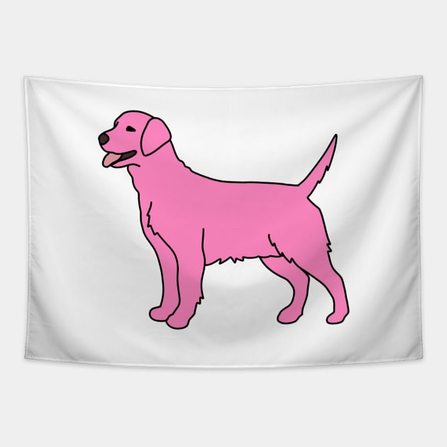 Pink Labrador Tapestry by Kelly Louise Art