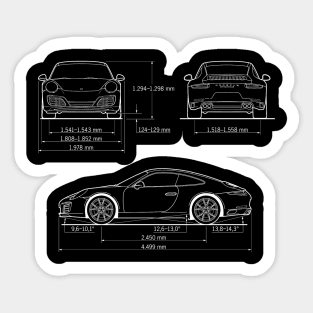  Flat Six Porsche 911 Sticker Vinyl Waterproof Sticker Decal Car  Laptop Wall Window Bumper Sticker 5 : Automotive