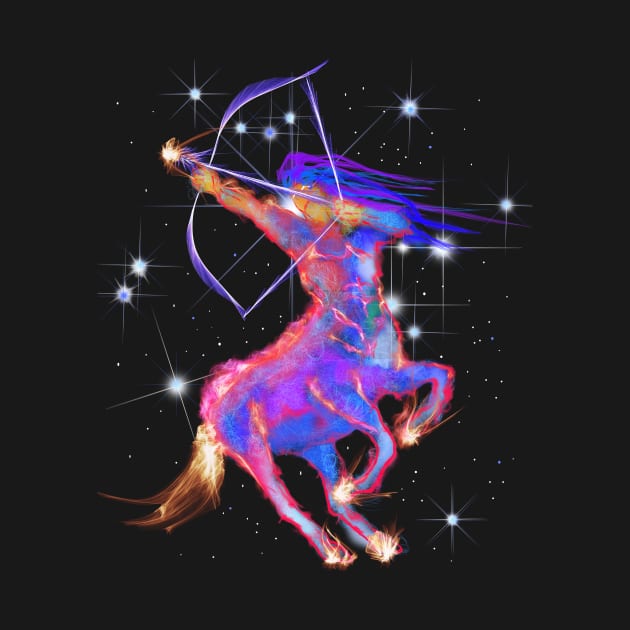 Sagittarius Centaur Horse Art Astrology Zodiac Design by starchildsdesigns