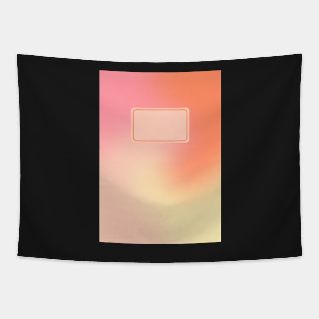 Back to School Pink and Coral Gradient Tapestry by JuneNostalgia