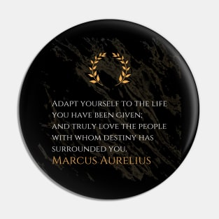 Marcus Aurelius's Counsel: Love the Life You're Given Pin