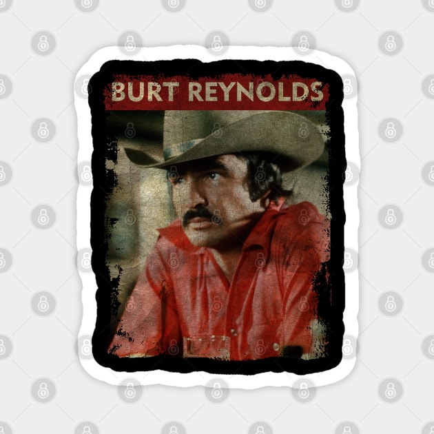 TEXTURE ART- Burt Reynolds - RETRO STYLE 3 Magnet by ZiziVintage