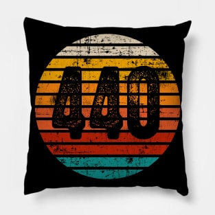 Distressed Vintage Sunset 440 Area Code Pillow