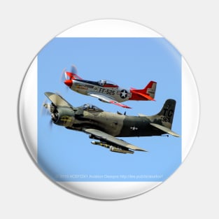 A1 Skyraider and P-51 Mustang Pin