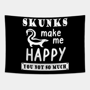 Skunk happy animal lover pet motif Tapestry