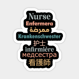 Nurse In All Languages Funny Registered Nurse Saying Magnet