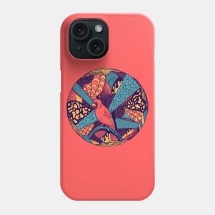 Retro Triad Circle of The Northern Cardinal Phone Case